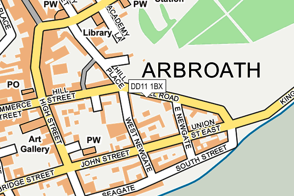 DD11 1BX map - OS OpenMap – Local (Ordnance Survey) DD11 1BX map - OS OpenMap – Local (Ordnance Survey)