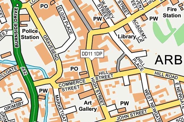DD11 1DP map - OS OpenMap – Local (Ordnance Survey) DD11 1DP map - OS OpenMap – Local (Ordnance Survey)