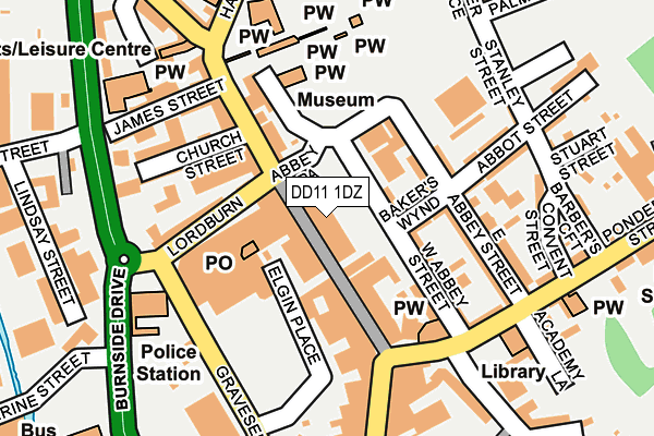 DD11 1DZ map - OS OpenMap – Local (Ordnance Survey)