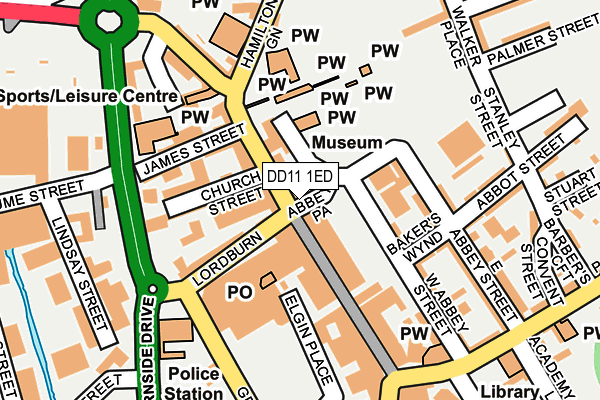DD11 1ED map - OS OpenMap – Local (Ordnance Survey) DD11 1ED map - OS OpenMap – Local (Ordnance Survey)