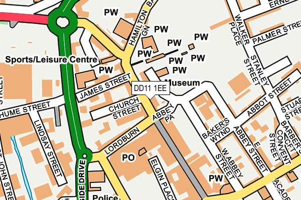 DD11 1EE map - OS OpenMap – Local (Ordnance Survey) DD11 1EE map - OS OpenMap – Local (Ordnance Survey)
