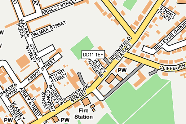 DD11 1EF map - OS OpenMap – Local (Ordnance Survey) DD11 1EF map - OS OpenMap – Local (Ordnance Survey)