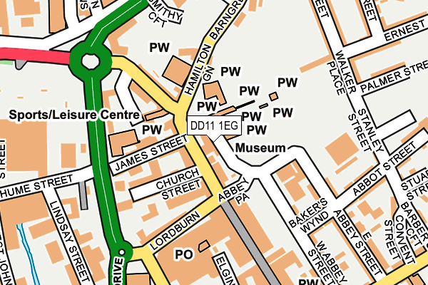 DD11 1EG map - OS OpenMap – Local (Ordnance Survey) DD11 1EG map - OS OpenMap – Local (Ordnance Survey)