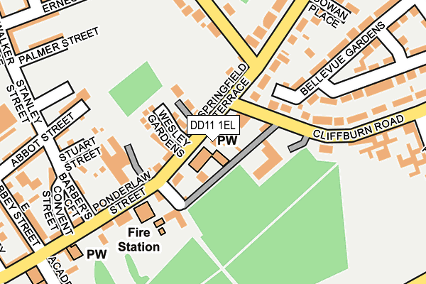 DD11 1EL map - OS OpenMap – Local (Ordnance Survey) DD11 1EL map - OS OpenMap – Local (Ordnance Survey)
