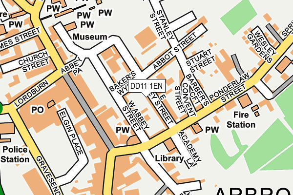 DD11 1EN map - OS OpenMap – Local (Ordnance Survey) DD11 1EN map - OS OpenMap – Local (Ordnance Survey)
