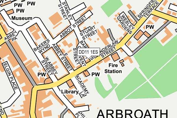 DD11 1ES map - OS OpenMap – Local (Ordnance Survey) DD11 1ES map - OS OpenMap – Local (Ordnance Survey)