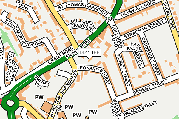 DD11 1HF map - OS OpenMap – Local (Ordnance Survey) DD11 1HF map - OS OpenMap – Local (Ordnance Survey)