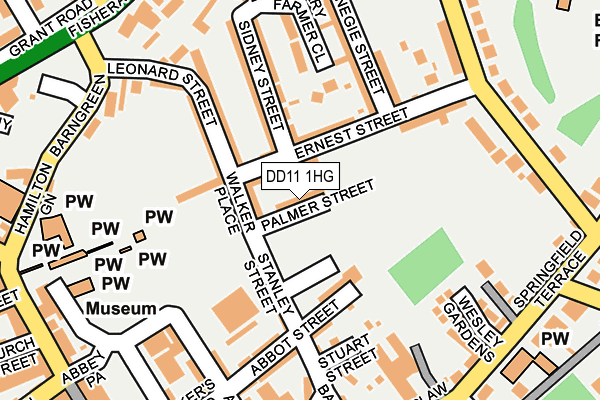 DD11 1HG map - OS OpenMap – Local (Ordnance Survey) DD11 1HG map - OS OpenMap – Local (Ordnance Survey)