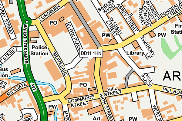 DD11 1HN map - OS OpenMap – Local (Ordnance Survey) DD11 1HN map - OS OpenMap – Local (Ordnance Survey)