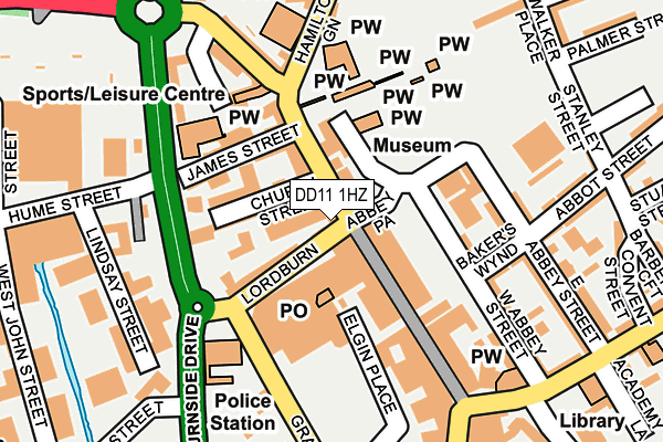 DD11 1HZ map - OS OpenMap – Local (Ordnance Survey) DD11 1HZ map - OS OpenMap – Local (Ordnance Survey)