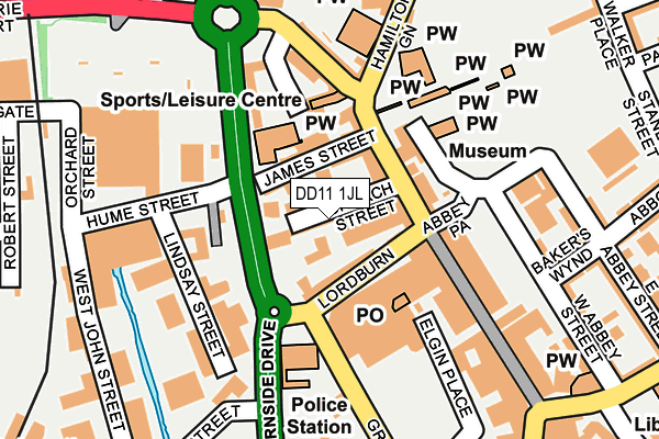 DD11 1JL map - OS OpenMap – Local (Ordnance Survey) DD11 1JL map - OS OpenMap – Local (Ordnance Survey)