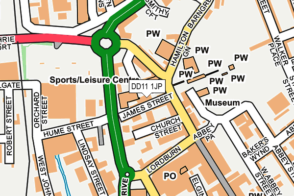 DD11 1JP map - OS OpenMap – Local (Ordnance Survey) DD11 1JP map - OS OpenMap – Local (Ordnance Survey)