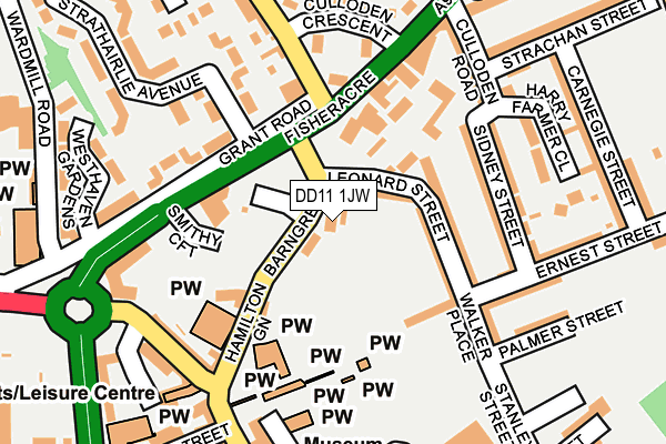 DD11 1JW map - OS OpenMap – Local (Ordnance Survey) DD11 1JW map - OS OpenMap – Local (Ordnance Survey)