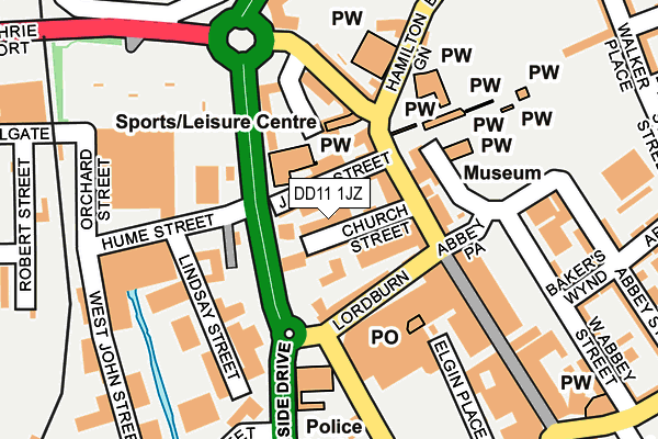 DD11 1JZ map - OS OpenMap – Local (Ordnance Survey) DD11 1JZ map - OS OpenMap – Local (Ordnance Survey)