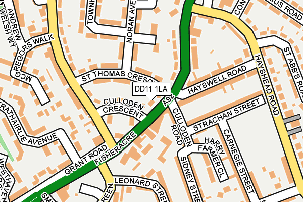 DD11 1LA map - OS OpenMap – Local (Ordnance Survey) DD11 1LA map - OS OpenMap – Local (Ordnance Survey)