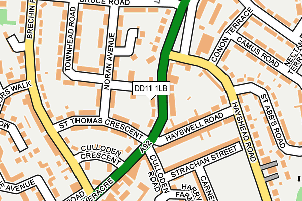 DD11 1LB map - OS OpenMap – Local (Ordnance Survey) DD11 1LB map - OS OpenMap – Local (Ordnance Survey)