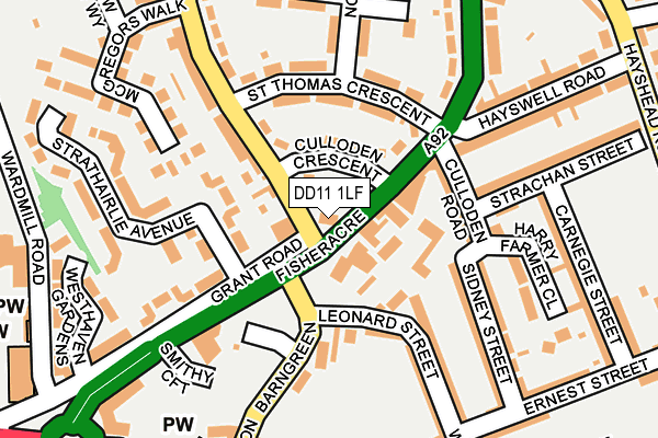DD11 1LF map - OS OpenMap – Local (Ordnance Survey) DD11 1LF map - OS OpenMap – Local (Ordnance Survey)