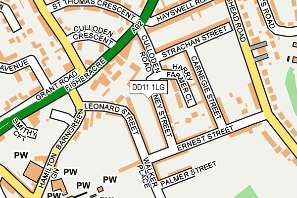 DD11 1LG map - OS OpenMap – Local (Ordnance Survey) DD11 1LG map - OS OpenMap – Local (Ordnance Survey)