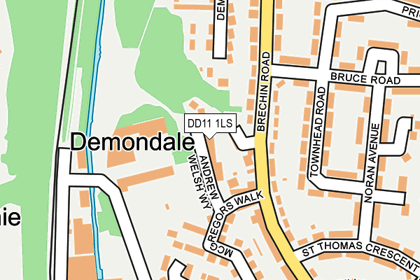 DD11 1LS map - OS OpenMap – Local (Ordnance Survey) DD11 1LS map - OS OpenMap – Local (Ordnance Survey)