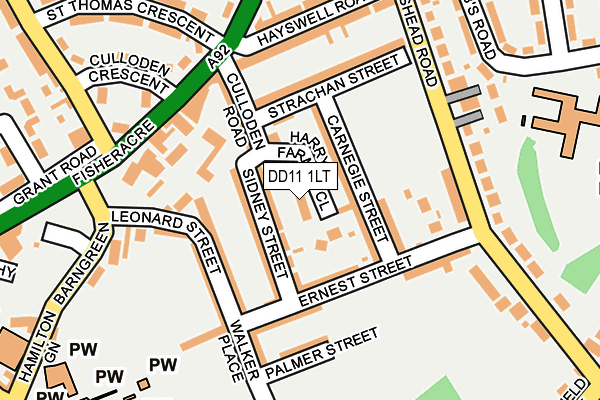 DD11 1LT map - OS OpenMap – Local (Ordnance Survey) DD11 1LT map - OS OpenMap – Local (Ordnance Survey)