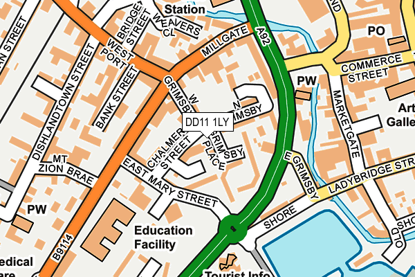 DD11 1LY map - OS OpenMap – Local (Ordnance Survey) DD11 1LY map - OS OpenMap – Local (Ordnance Survey)