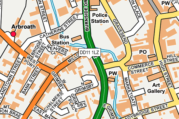 DD11 1LZ map - OS OpenMap – Local (Ordnance Survey) DD11 1LZ map - OS OpenMap – Local (Ordnance Survey)