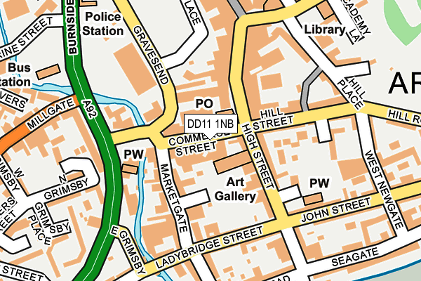 DD11 1NB map - OS OpenMap – Local (Ordnance Survey) DD11 1NB map - OS OpenMap – Local (Ordnance Survey)
