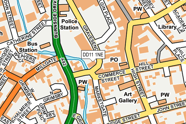 DD11 1NE map - OS OpenMap – Local (Ordnance Survey) DD11 1NE map - OS OpenMap – Local (Ordnance Survey)