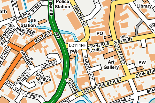 DD11 1NF map - OS OpenMap – Local (Ordnance Survey) DD11 1NF map - OS OpenMap – Local (Ordnance Survey)