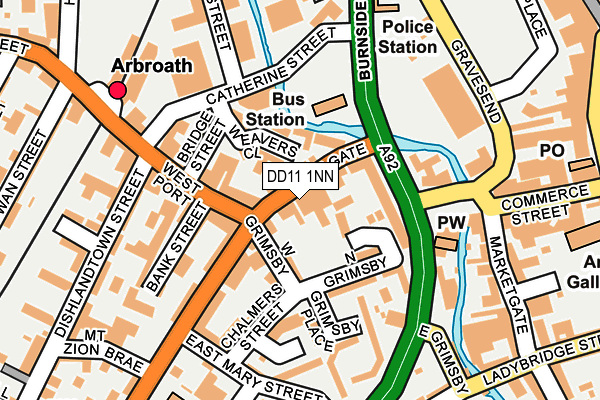DD11 1NN map - OS OpenMap – Local (Ordnance Survey) DD11 1NN map - OS OpenMap – Local (Ordnance Survey)