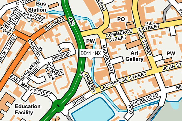 DD11 1NX map - OS OpenMap – Local (Ordnance Survey) DD11 1NX map - OS OpenMap – Local (Ordnance Survey)