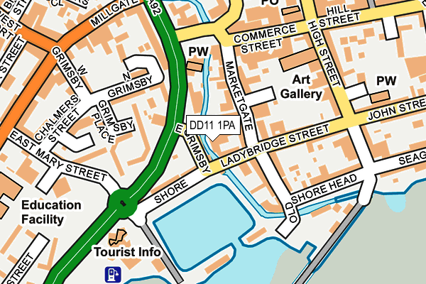 DD11 1PA map - OS OpenMap – Local (Ordnance Survey)