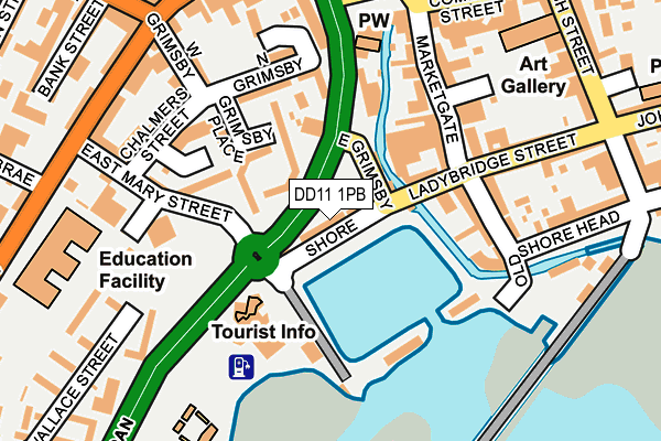 DD11 1PB map - OS OpenMap – Local (Ordnance Survey) DD11 1PB map - OS OpenMap – Local (Ordnance Survey)