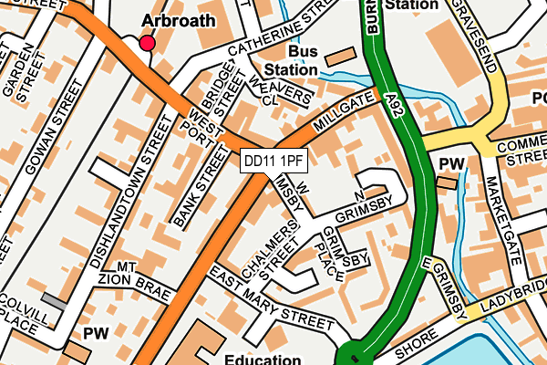 DD11 1PF map - OS OpenMap – Local (Ordnance Survey) DD11 1PF map - OS OpenMap – Local (Ordnance Survey)