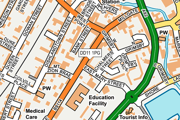 DD11 1PG map - OS OpenMap – Local (Ordnance Survey) DD11 1PG map - OS OpenMap – Local (Ordnance Survey)