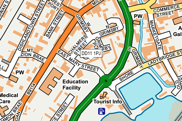 DD11 1PJ map - OS OpenMap – Local (Ordnance Survey) DD11 1PJ map - OS OpenMap – Local (Ordnance Survey)