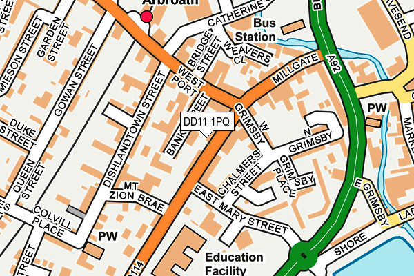 DD11 1PQ map - OS OpenMap – Local (Ordnance Survey) DD11 1PQ map - OS OpenMap – Local (Ordnance Survey)