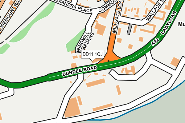 DD11 1QJ map - OS OpenMap – Local (Ordnance Survey) DD11 1QJ map - OS OpenMap – Local (Ordnance Survey)