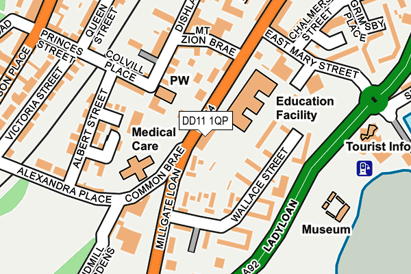 DD11 1QP map - OS OpenMap – Local (Ordnance Survey)