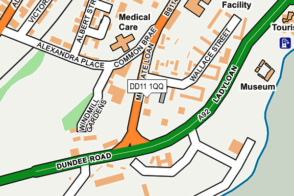 DD11 1QQ map - OS OpenMap – Local (Ordnance Survey) DD11 1QQ map - OS OpenMap – Local (Ordnance Survey)