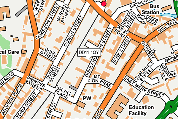 DD11 1QY map - OS OpenMap – Local (Ordnance Survey) DD11 1QY map - OS OpenMap – Local (Ordnance Survey)