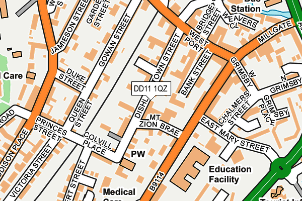 DD11 1QZ map - OS OpenMap – Local (Ordnance Survey) DD11 1QZ map - OS OpenMap – Local (Ordnance Survey)