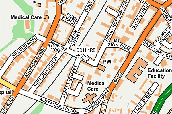 DD11 1RB map - OS OpenMap – Local (Ordnance Survey) DD11 1RB map - OS OpenMap – Local (Ordnance Survey)