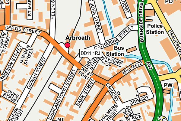 DD11 1RJ map - OS OpenMap – Local (Ordnance Survey) DD11 1RJ map - OS OpenMap – Local (Ordnance Survey)