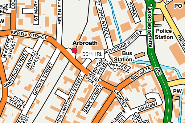 DD11 1RL map - OS OpenMap – Local (Ordnance Survey) DD11 1RL map - OS OpenMap – Local (Ordnance Survey)