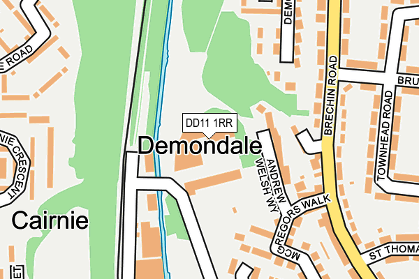 DD11 1RR map - OS OpenMap – Local (Ordnance Survey)