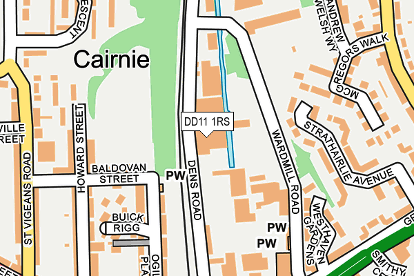 DD11 1RS map - OS OpenMap – Local (Ordnance Survey)