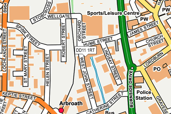 DD11 1RT map - OS OpenMap – Local (Ordnance Survey) DD11 1RT map - OS OpenMap – Local (Ordnance Survey)