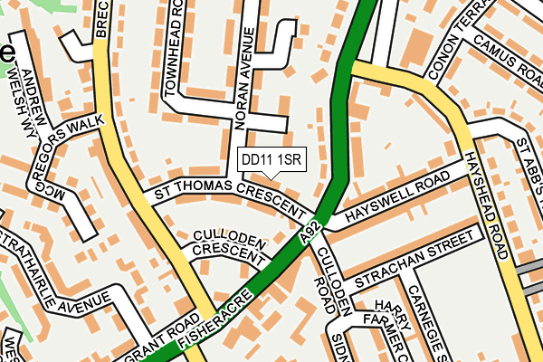 DD11 1SR map - OS OpenMap – Local (Ordnance Survey) DD11 1SR map - OS OpenMap – Local (Ordnance Survey)