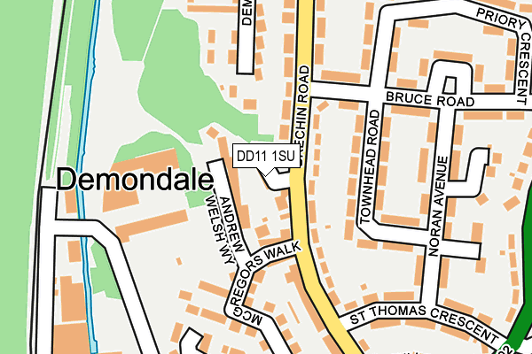 DD11 1SU map - OS OpenMap – Local (Ordnance Survey) DD11 1SU map - OS OpenMap – Local (Ordnance Survey)